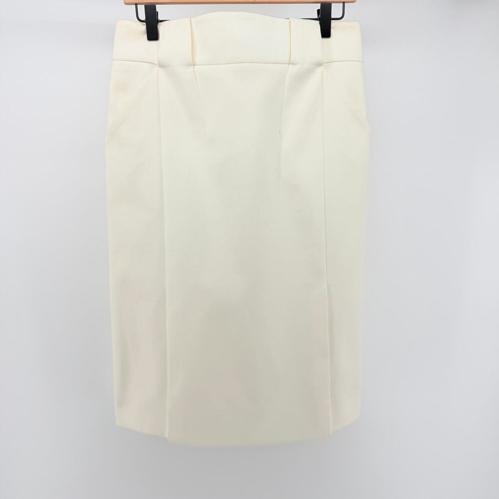 Archival Gucci 2007 Cream High-Waist Tailored Pencil Skirt IT 46 / US 10 Capsule - Picture 2 of 10